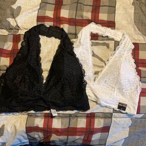 Black and White Halter Bralette